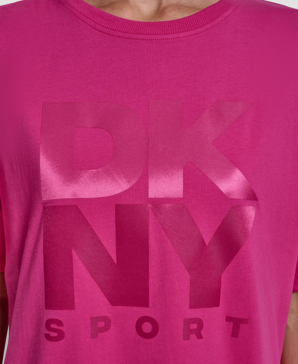 Dkny Women's Oversized Short Sleeve Tunic T-shirt In Pink