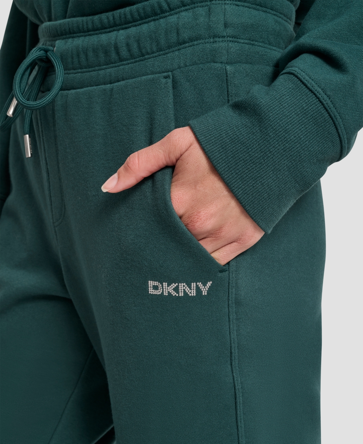 Dkny Sport Women's Studded-Logo Cargo Joggers