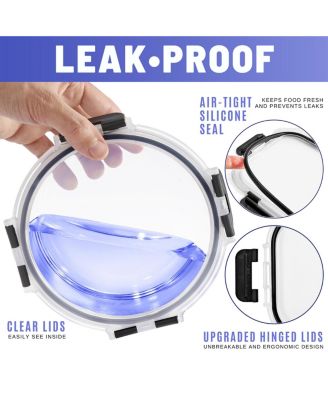 16 Piece Round (970ml/ 32.7oz/ 4cups) Glass Meal Prep Containers with Airtight Lids - Preserves Freshness, Oven Safe, durable, BPA-free