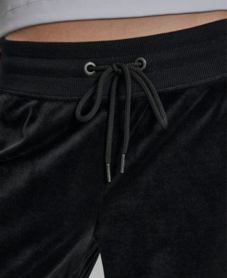 Petite Drawstring-Waist Velour Pants