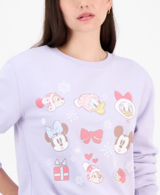 Juniors' Disney Characters Holiday Sweatshirt
