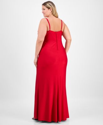 Trendy Plus Size Power Stretch Pleated Gown