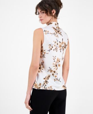 Women's Sleeveless Tie-Neck Top