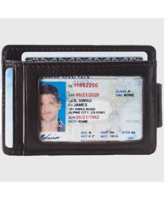 Harper Mens RFID Slim Money Clip Front Pocket Wallet Minimalist Leather ID Card Holder