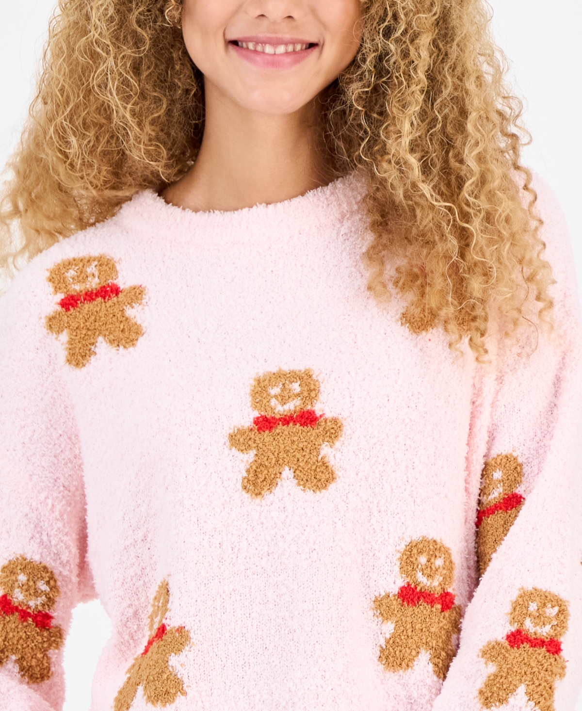 Planet Heart Juniors' Teddy-Knit Long-Sleeve Top