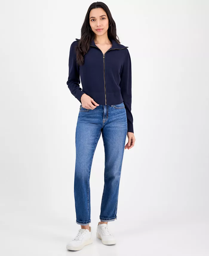 Nautica Women's Cotton Zip-Front Cardigan Sweater - thumbnail 2
