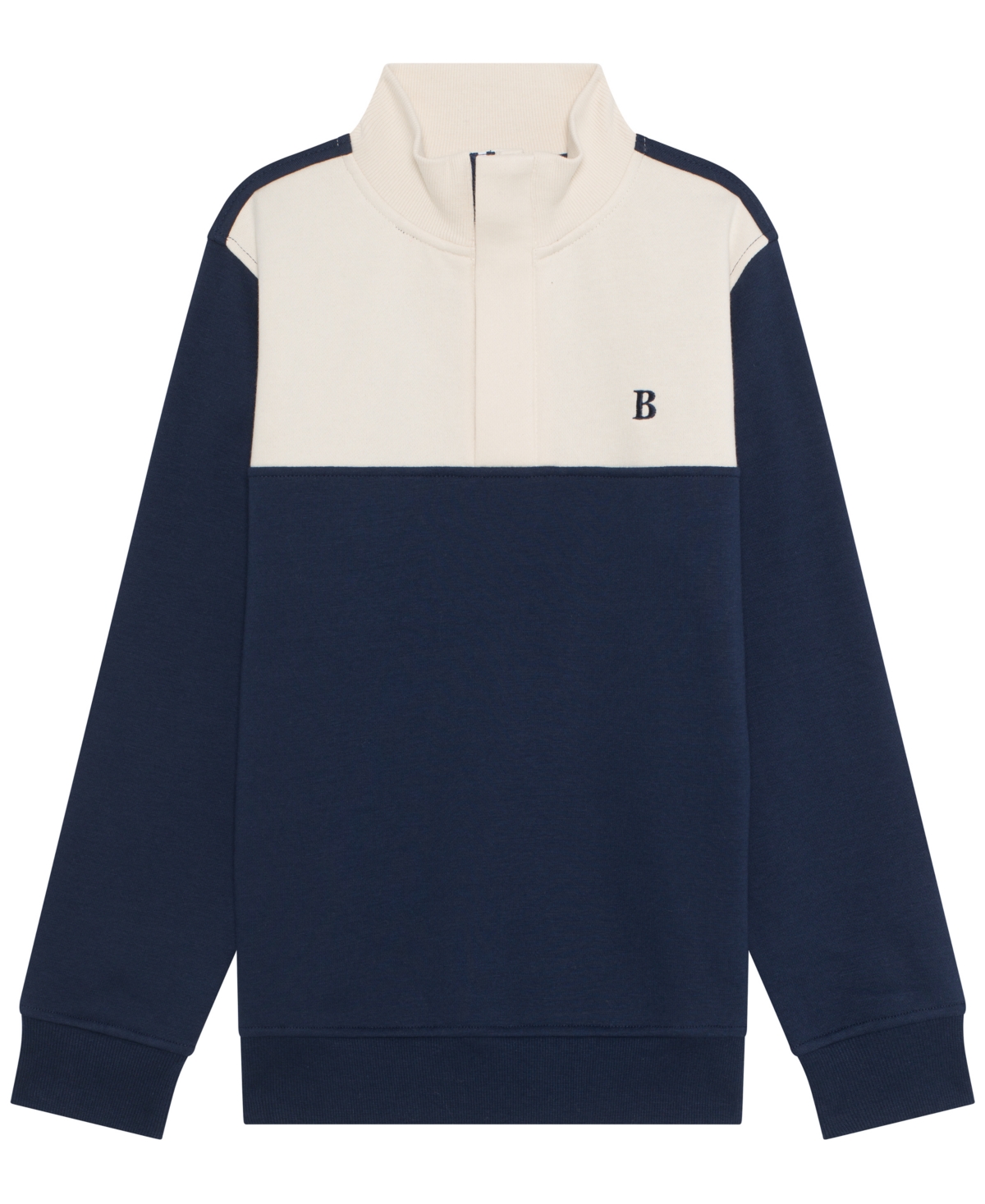 B By Brooks Brothers Kids' Boys 8-20 Quarter Zip Sweatshirt In Blue