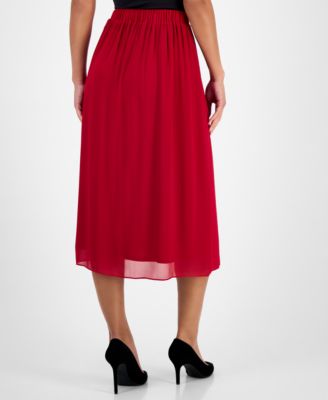 Women's Pleated Pull-On Skirt, Regular & Petite