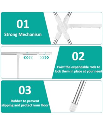 2-Tier Clothes Drying Rack with Adjustable Gullwing Arms