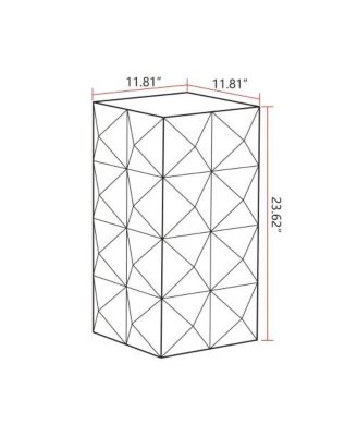 23.62"Height Three-dimensional Embossed Pattern Design Retro Side Coffee Table