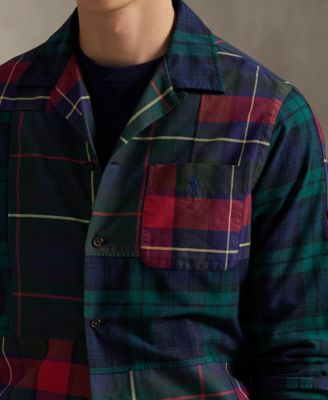 Men's Patchwork Oxford Camp Shirt