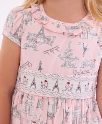 Toddler and Little Girls' Paris Smocked Dress