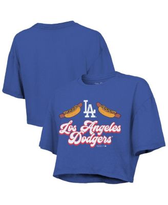 Majestic - Women's Royal Los Angeles Dodgers Boxy Crop T-Shirt