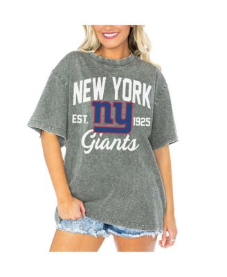 Gameday Couture - Women's Gray New York Giants Tackle Titan Boyfriend Washed T-Shirt