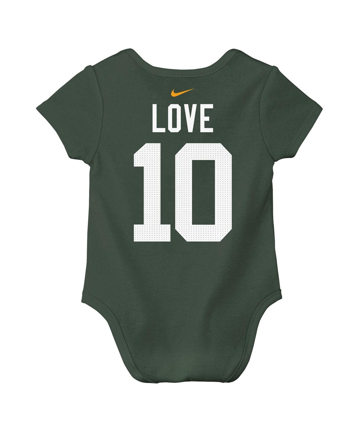 Nike Baby Boys and Girls Love Green Bay Packers Player Name Number Bodysuit