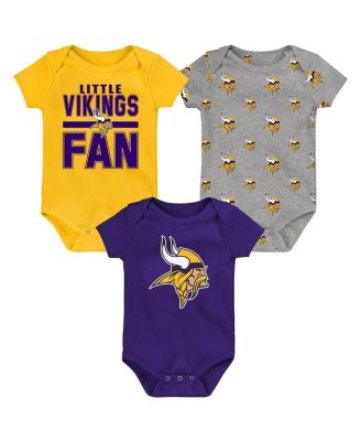 Outerstuff - Newborn Minnesota Vikings Little Tike 3-Piece Bodysuit Set