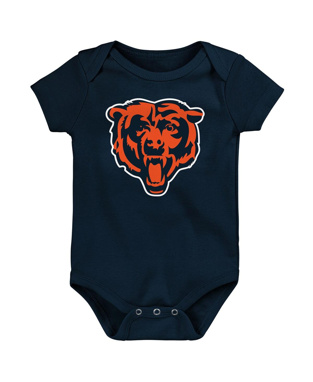 Outerstuff Newborn 3-piece Chicago Bears Little Tike Bodysuit Set In Multi