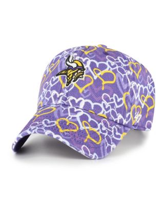 '47 Brand - Girls Toddler Purple Minnesota Vikings Mural Clean Up Adjustable Hat