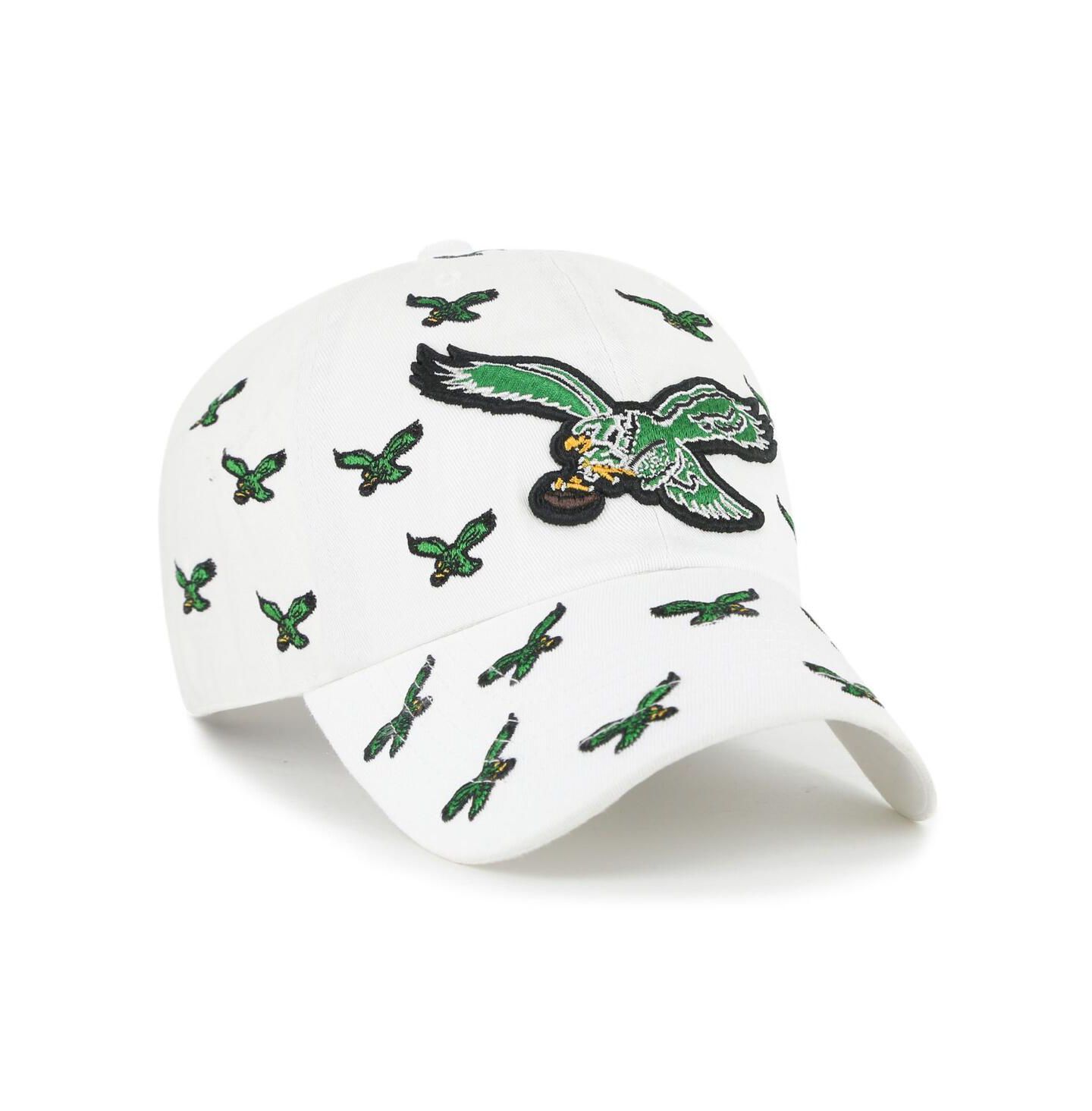 Мужская кепка '47 Brand and White Philadelphia Eagles Confetti Clean Up Adjustable Hat — фото 3