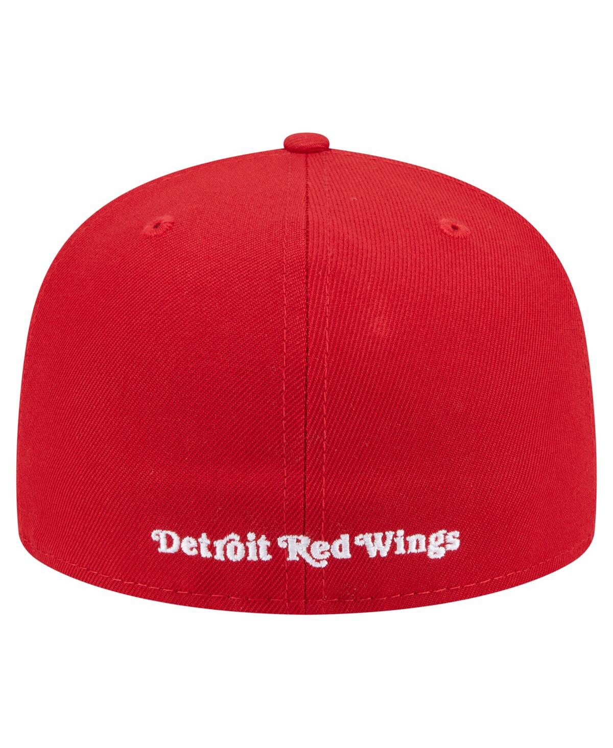 New Era Men's Red Detroit Red Wings Deceptor 59fifty Fitted Hat In Red