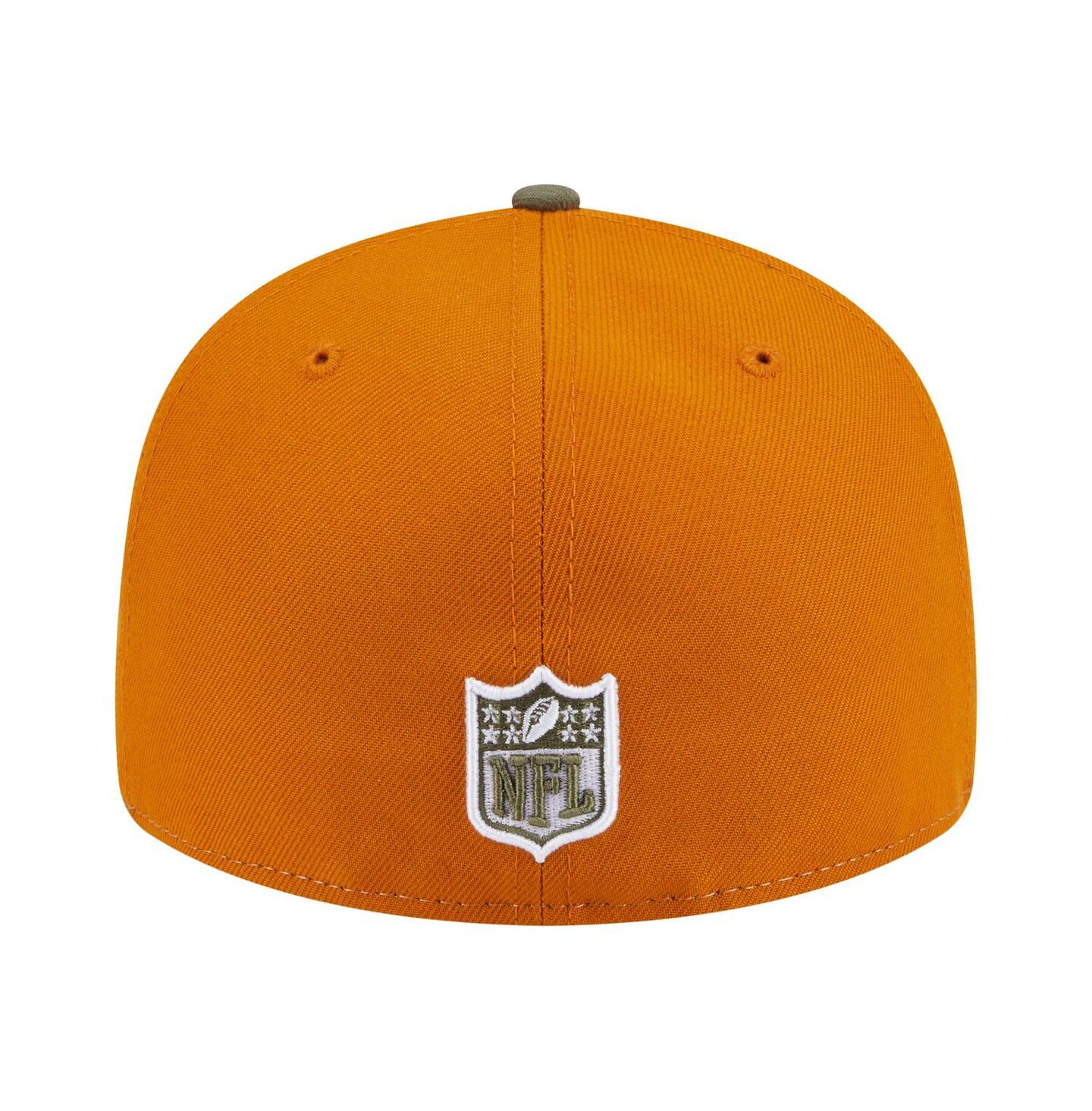 Мужские головные уборы New Era Olive/Brown San Francisco 49ers Two-Tone Color Pack Split Panel 59FIFTY Fitted Hat — фото 3