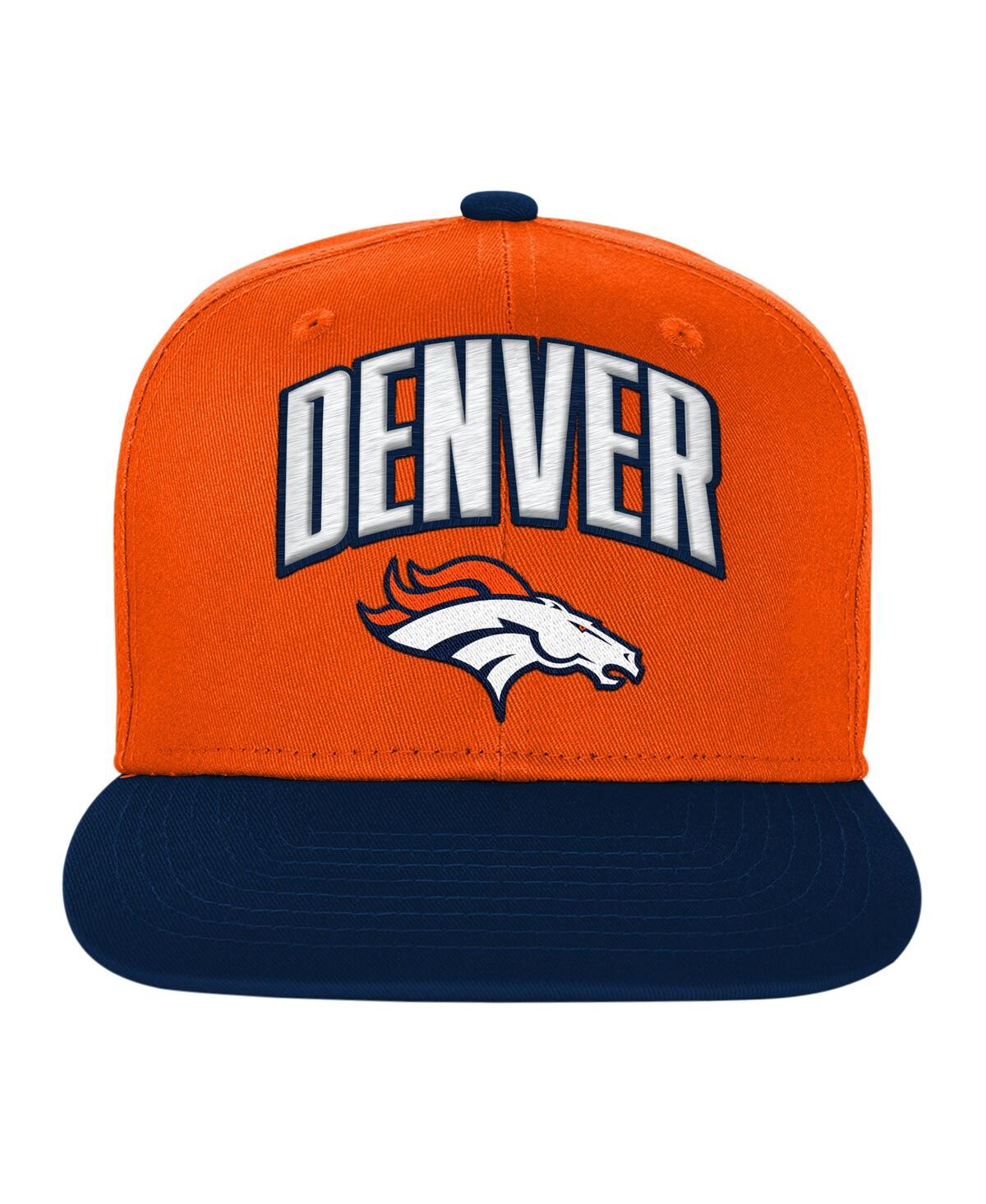 Outerstuff Big Boys And Girls Orange Denver Broncos Essentials Adjustable Hat In Orange