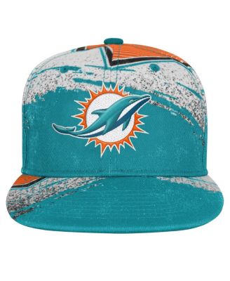 Big Boys and Girls Aqua Miami Dolphins Make Noise Adjustable Hat