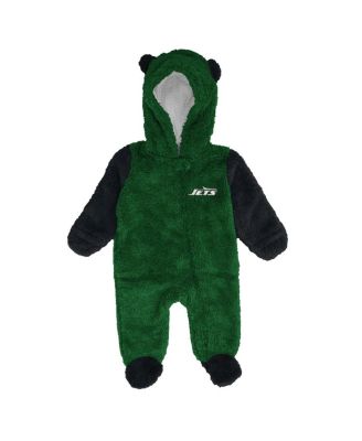 Baby Boys and Girls Green New York Jets Stay Napping Fleece Bunting Full-Zip Sleeper