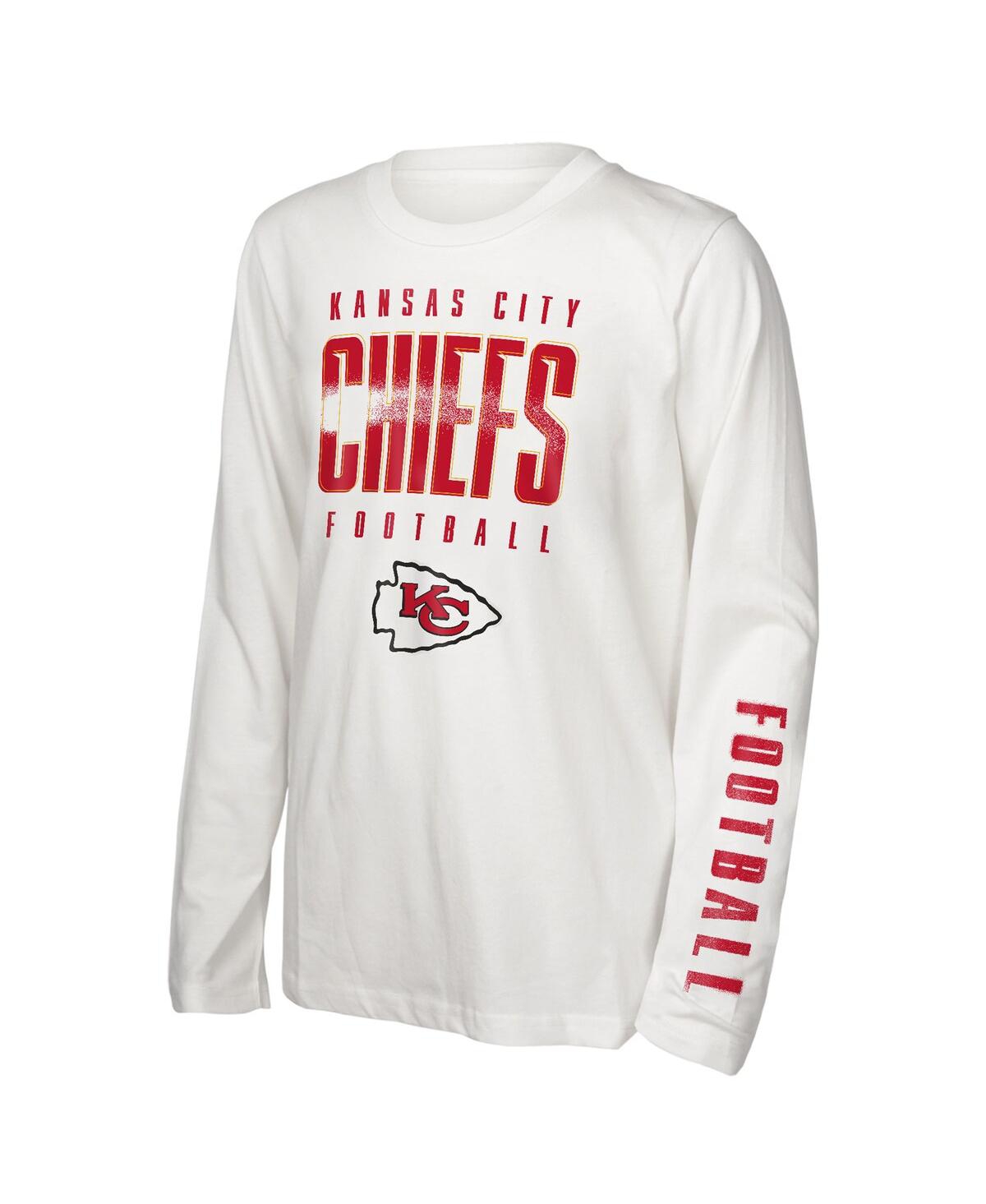 Outerstuff Big Boys And Girls Kansas City Chiefs The Mix Combo T-shirt Set In Red