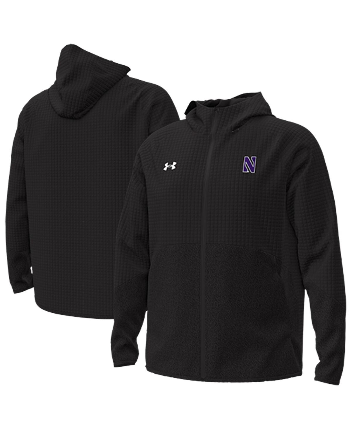 Under Armour Men's Black Northwestern Wildcats Unstoppable Raglan Full-zip Jacket In Black