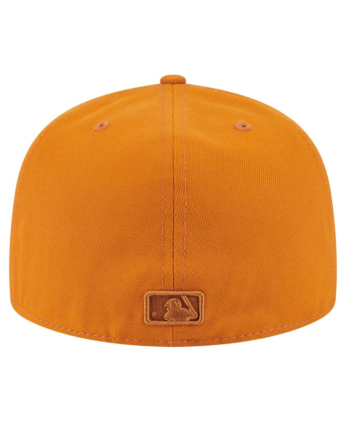 New Era Men's Orange Atlanta Braves Color Pack A-frame 59fifty Fitted Hat In Orange