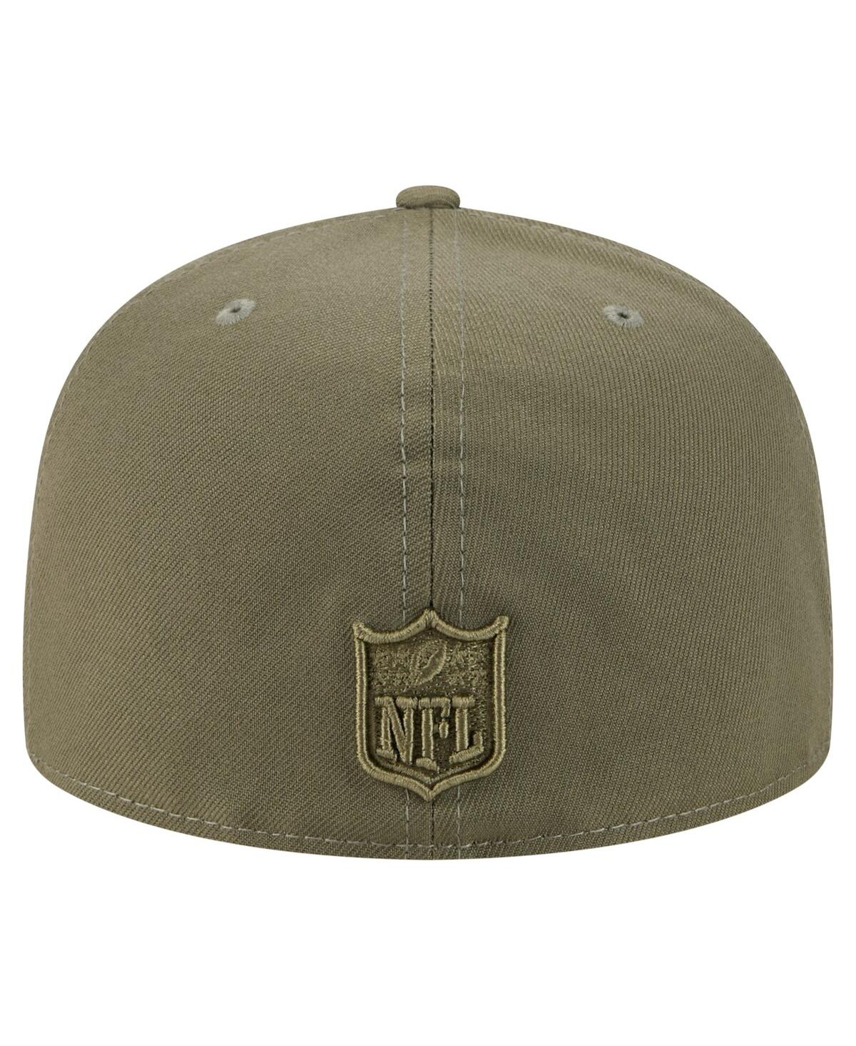 New Era Men'sâ Olive Minnesota Vikings Color Pack A-frame 59fifty Fitted Hat In Green