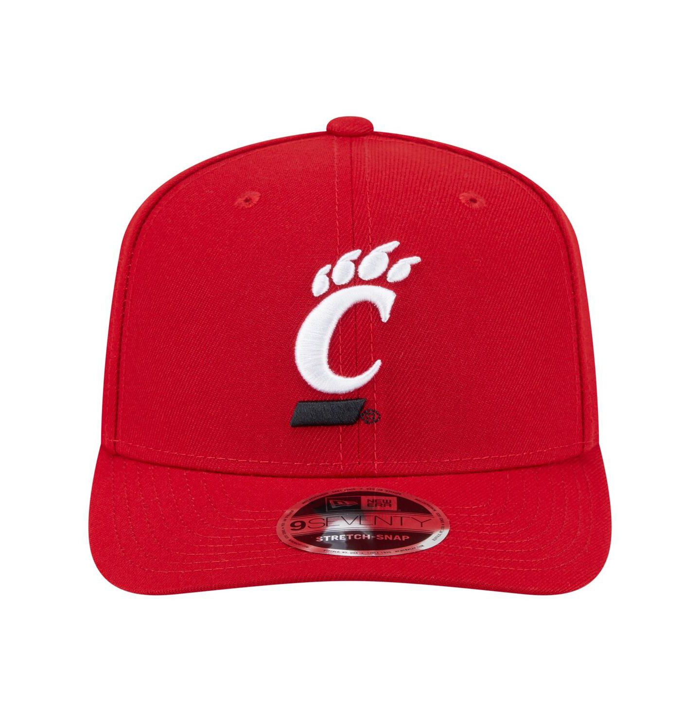 Мужская кепка New Era Red Cincinnati Bearcats Team Collective 9SEVENTY Stretch-Snap Adjustable Hat — фото 5