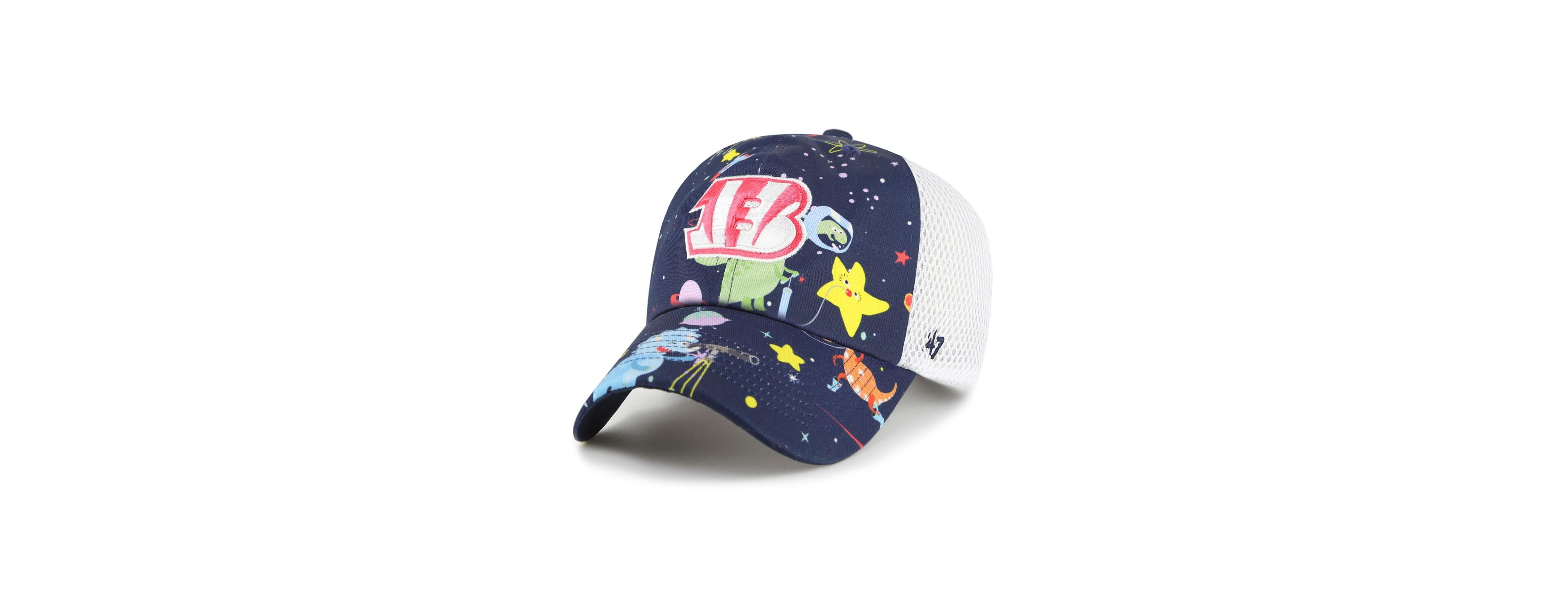 '47 Brand Big Boys and Girls Navy Cincinnati Bengals Space Dino Adjustable Trucker Hat