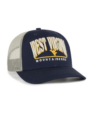 Men's Navy West Virginia Mountaineers Arid Adjustable Trucker Hat