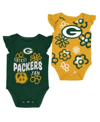 Outerstuff - Baby Boys and Girls Green Bay Packers The Sunshine 2-Piece Bodysuit Set