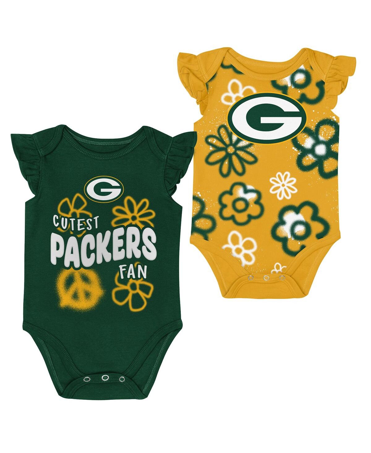 Outerstuff Baby Boys And Girls 2-piece Green Bay Packers The Sunshine Bodysuit Set In Multi