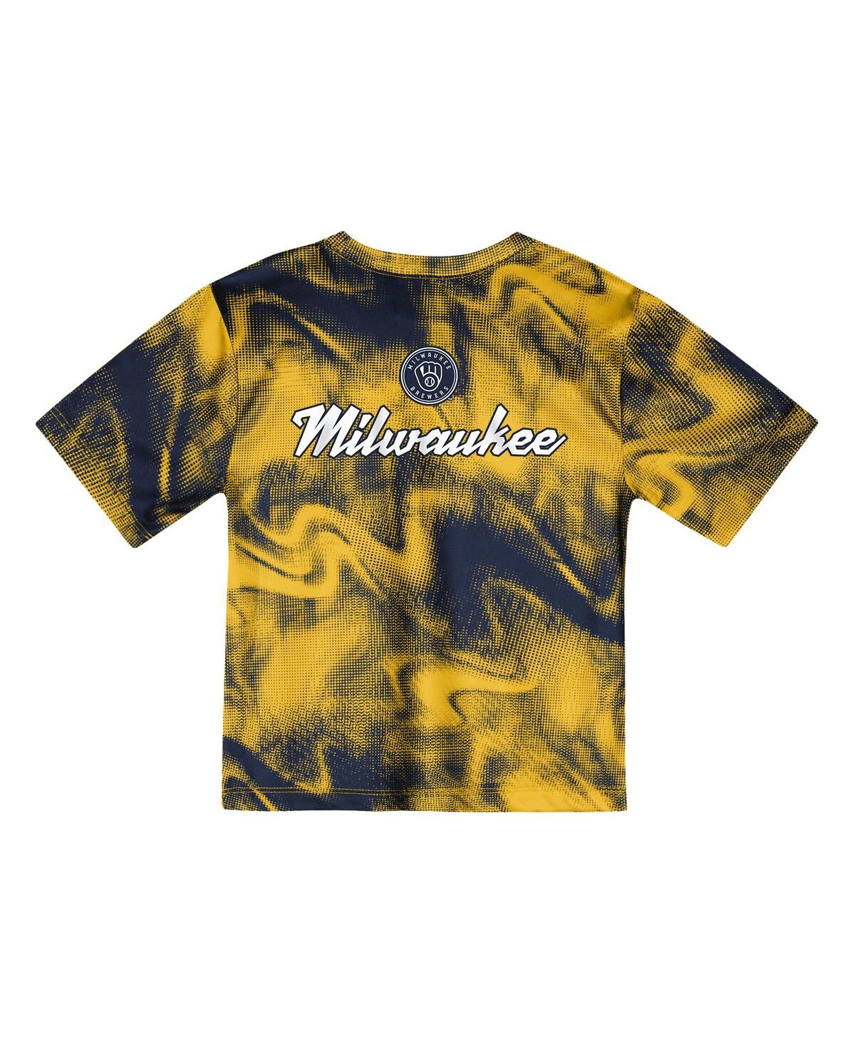 Outerstuff Preschool 2-Piece Gold Milwaukee Brewers Hitter Infielder Set