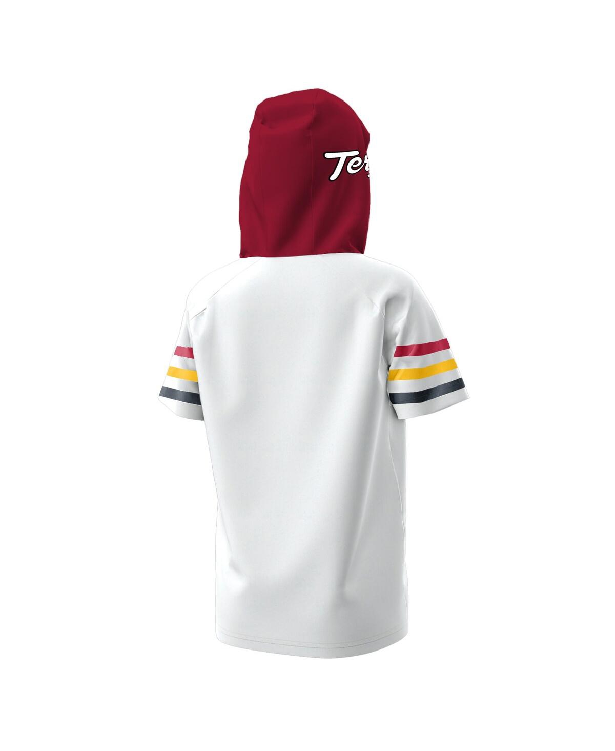 Under Armour Big Boys And Girls White Maryland Terrapins Armourfuse Jersey Raglan Hooded T-shirt In White