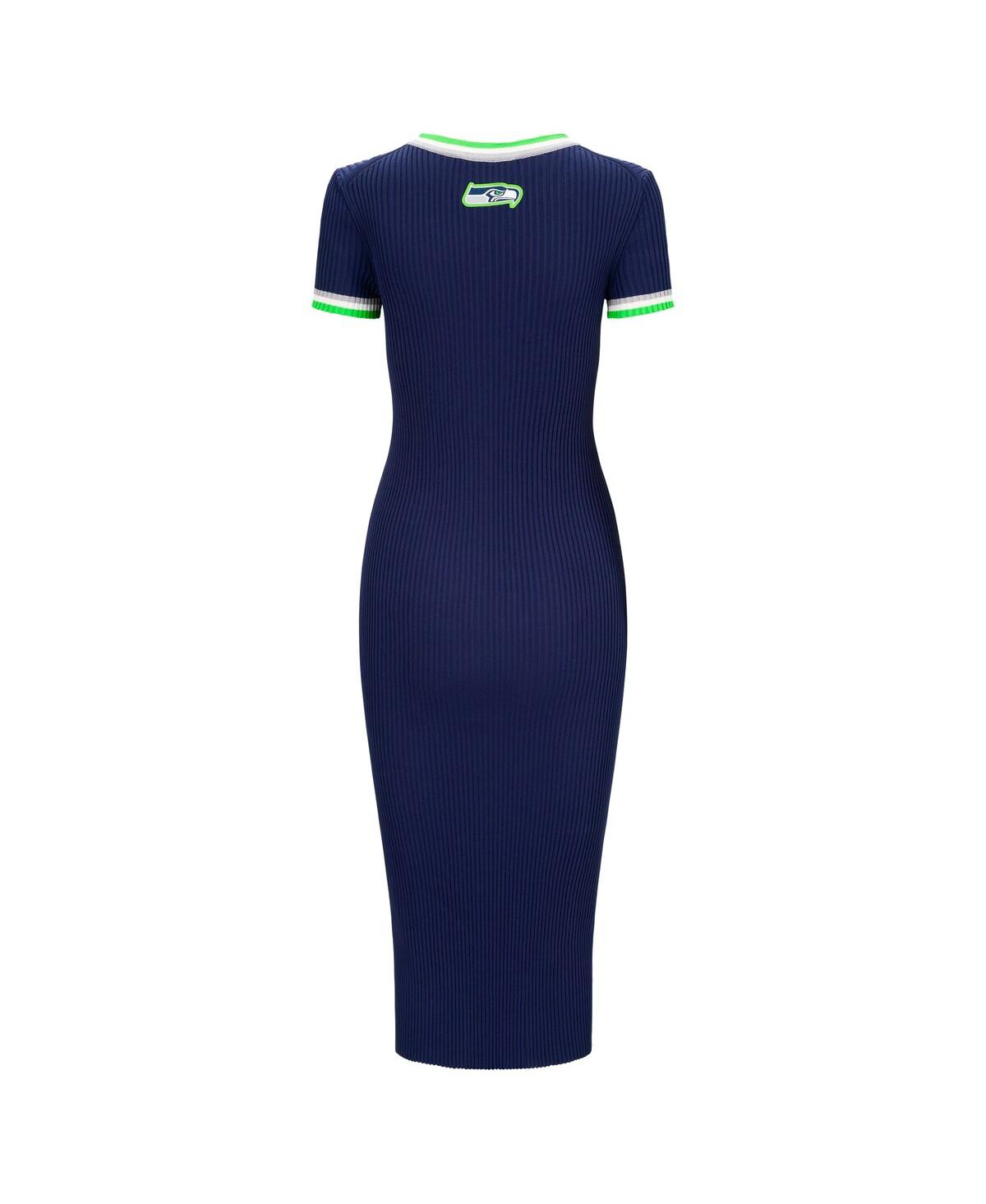 Staud Women's College Navy/green Seattle Seahawks Colleen Dress In Blue