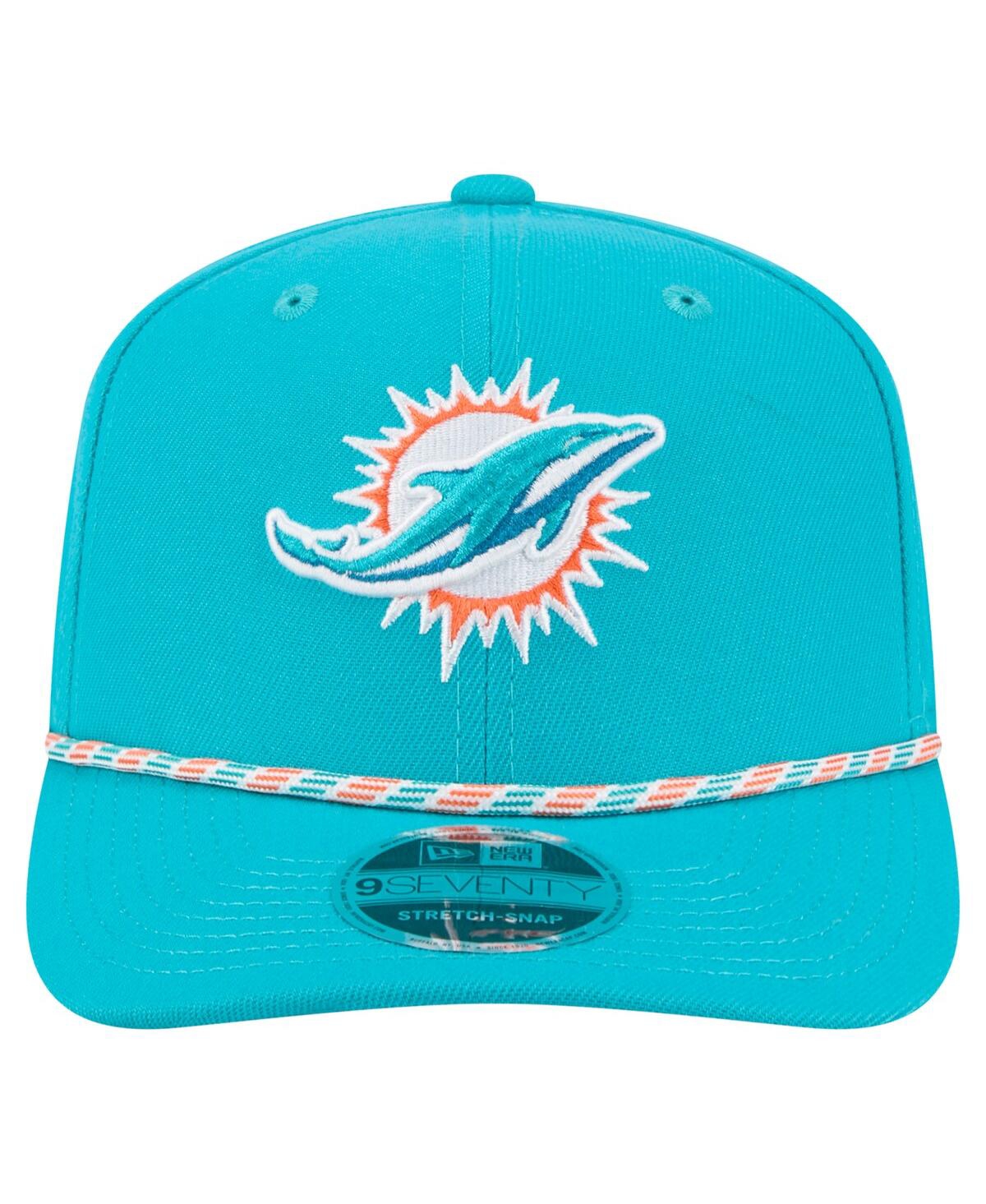 New Era Men's Aqua Miami Dolphins Gameday Multi Rope 9SEVENTY Stretch-Snap Hat