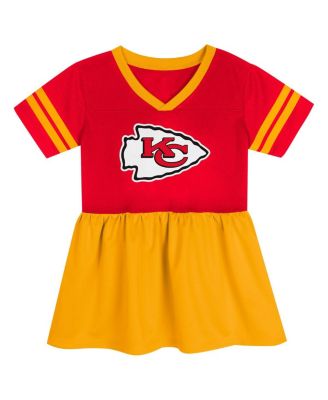 Girls Toddler Red Kansas City Chiefs Stadium Lights Fashion Jersey Dress