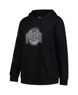 Women's Black Ohio State Buckeyes Plus Size Sleeve Hit Pullover Hoodie