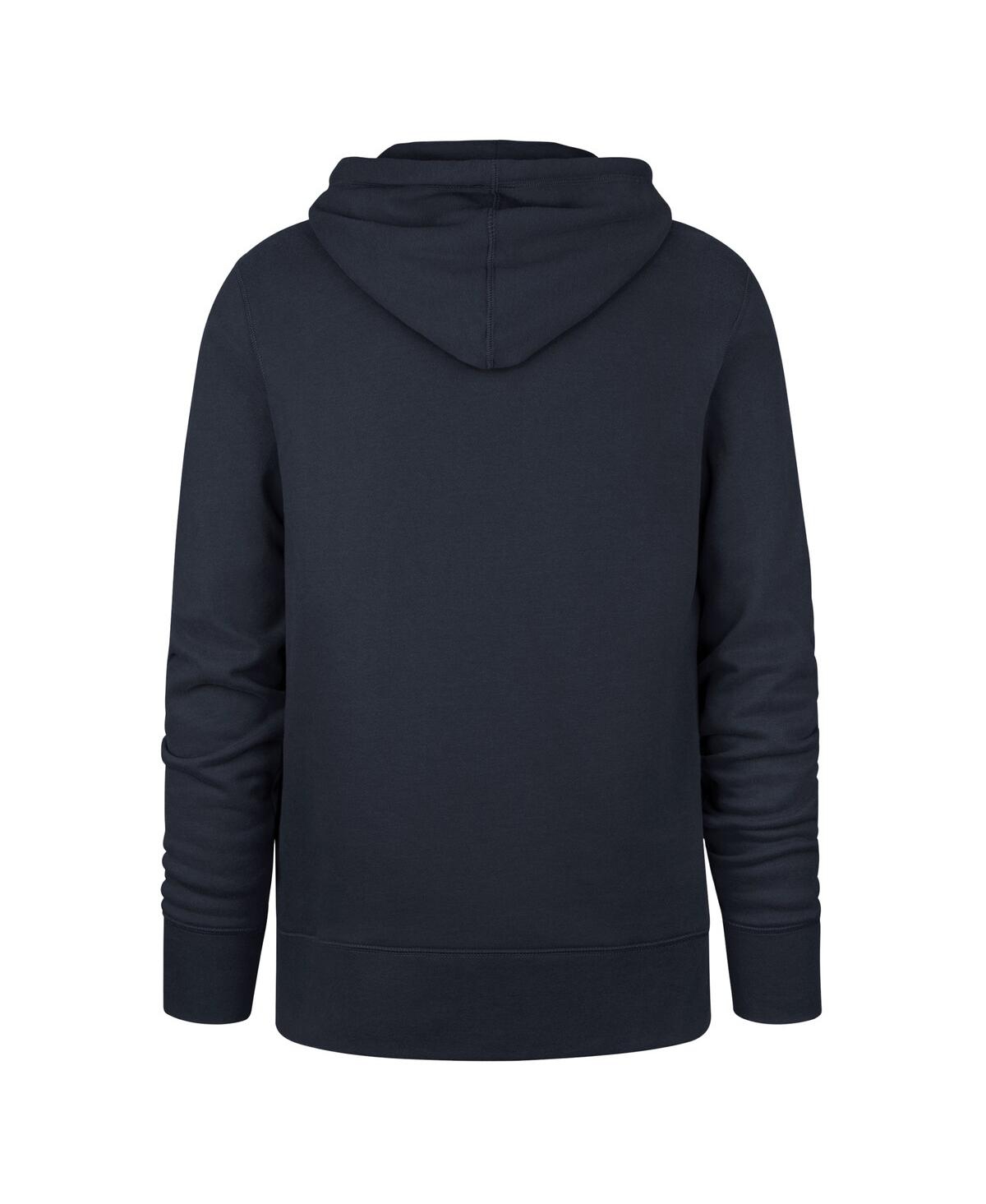 '47 Brand Men's Navy Atlanta Braves Big Tall Velocity Fleece Pullover Hoodie
