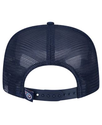 Big Boys and Girls White/Navy Tennessee Titans Distressed 9FIFTY A-Frame Snapback Hat