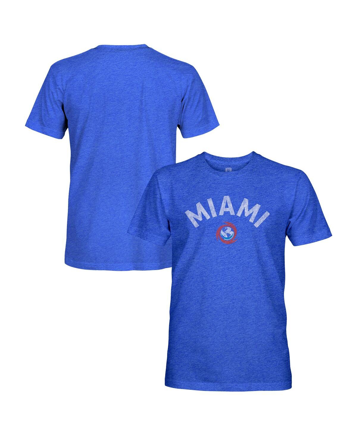 1863fc Men'sâ Blue Miami Fc Vintage Tri-blend Short Sleeve T-shirt In Blue