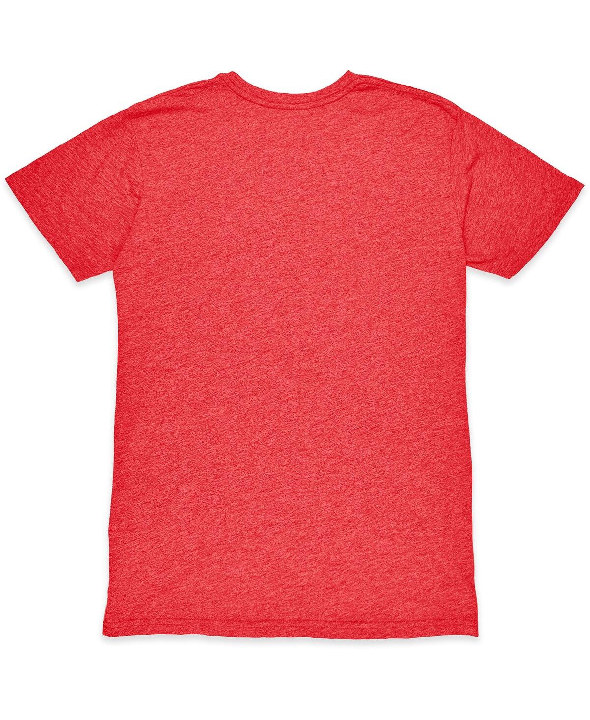 1863fc Men's Heather Red Phoenix Rising Fc Team Arch Vintage Tri-blend T-shirt In Red