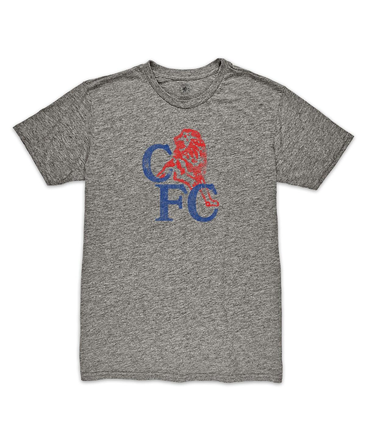 1863fc Men's Heather Gray Chelsea Retro '86 Badge Vintage Tri-blend T-shirt In Gray