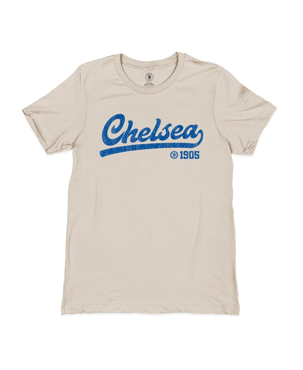 1863fc Men's Tan Chelsea Script T-shirt In Pink
