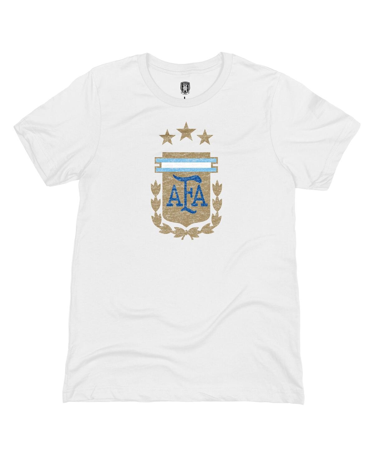 1863FC Men's White Argentina National Team Badge T-Shirt